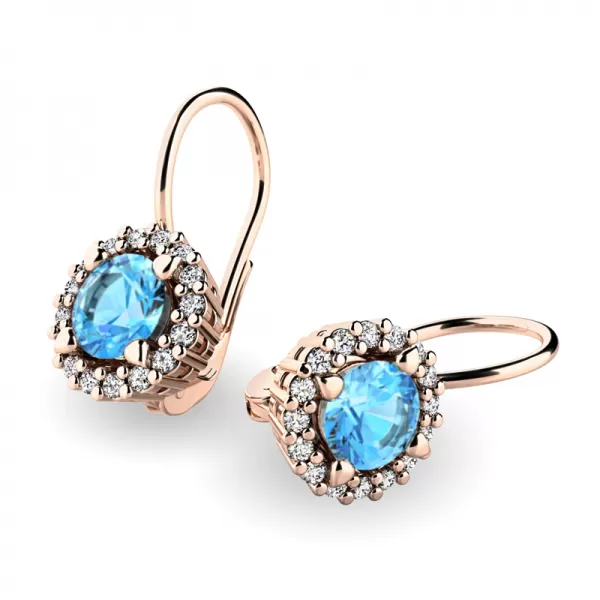 Luxusné náušnice s diamantmi 10925-B-DIA-TPZ