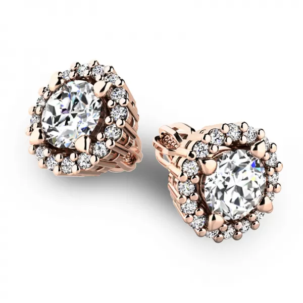 Luxusné náušnice s diamantmi 10926-CV-DIA