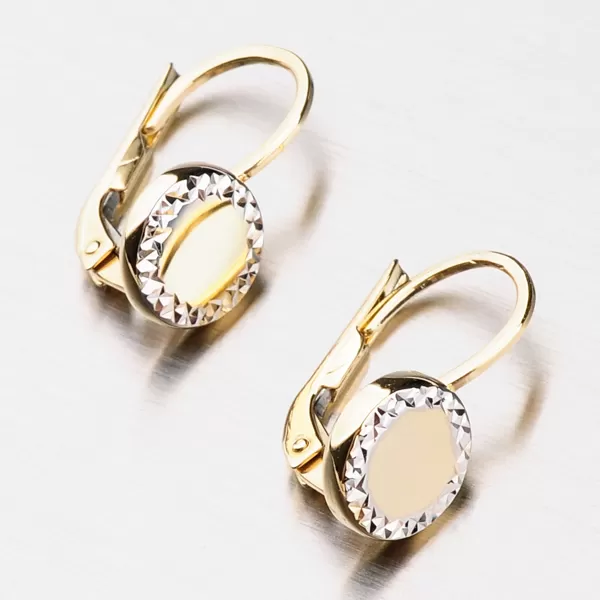 Dámske náušnice zlatý mix 585 visiace 42-32327