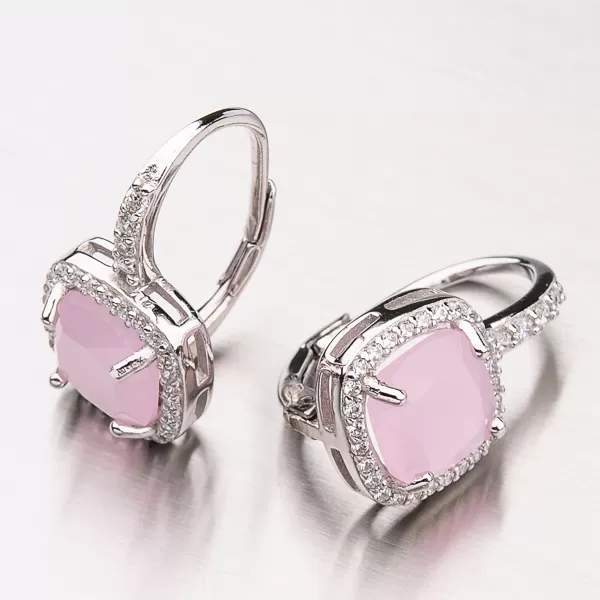 Náušnice zo syntetického ružového zlata PKL-2005