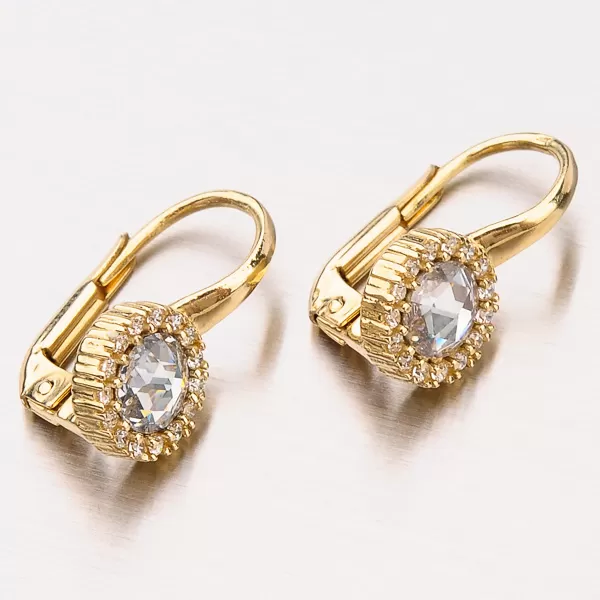 Zlaté náušnice so zirkónmi 12-404