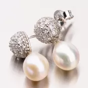 Náušnice s perlou EXX07140115