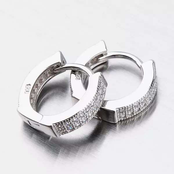 Strieborné kruhy so zirkónmi UCST-121557