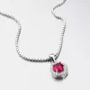 Strieborný prívesok s rubínom HST-13257
