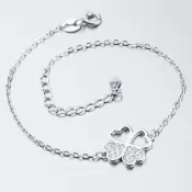 Strieborný náramok so zirkónmi BST-14408