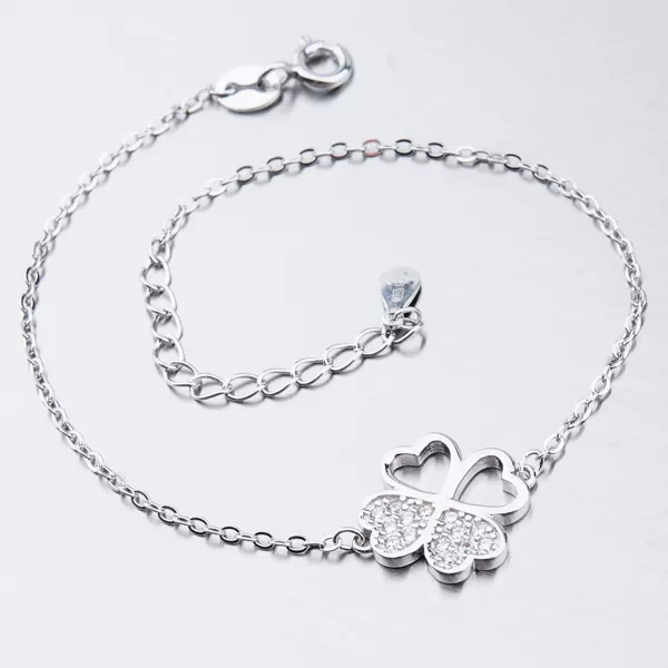 Strieborný náramok so zirkónmi BST-14408