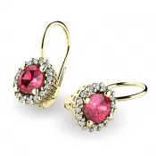 Luxusné náušnice s diamantmi 10925-ZL-DIA-TUR