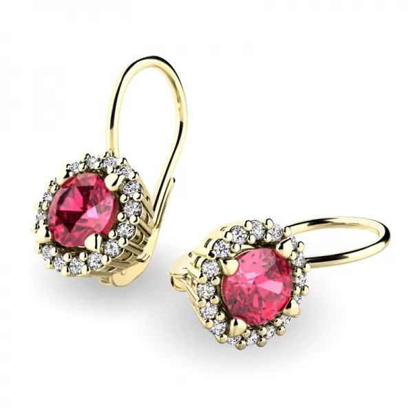 Luxusné náušnice s diamantmi 10925-ZL-DIA-TUR