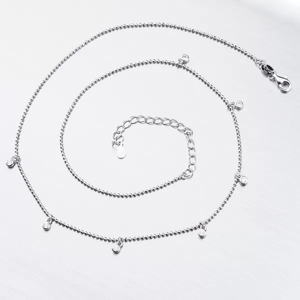 Náhrdelník so zirkónmi SST-151007