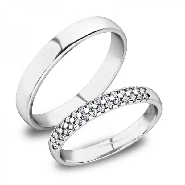 Zlaté snubné prstene SP-61087B