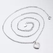 Strieborný náhrdelník so zirkónmi SST-151106