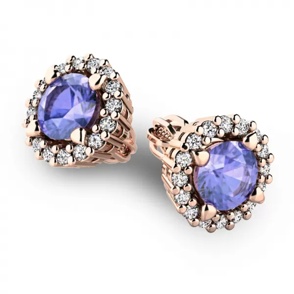 Luxusné náušnice s diamantmi 10926-CV-DIA-TAN