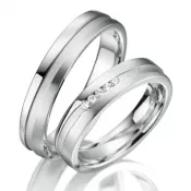 Strieborné snubné prstene so zirkónmi SP-SI-015