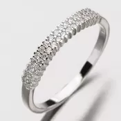 Strieborný prsteň so zirkónmi RXX04170290