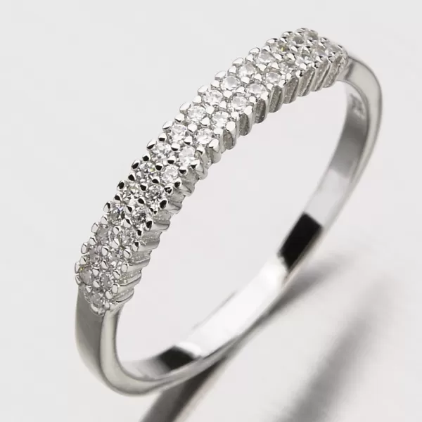 Strieborný prsteň so zirkónmi RXX04170290