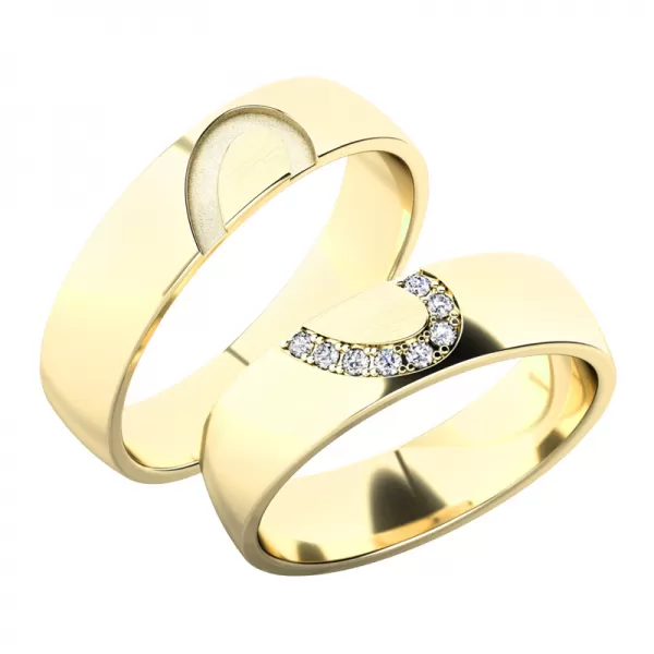 Snubné prstene z bieleho zlata SP-61082B