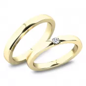 Moderné snubné prstene zo žltého zlata SP-61083Z