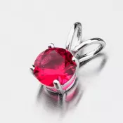 Strieborný prívesok s rubínom HST-13386