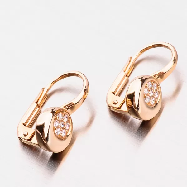 Zlaté náušnice so zirkónmi 12-463