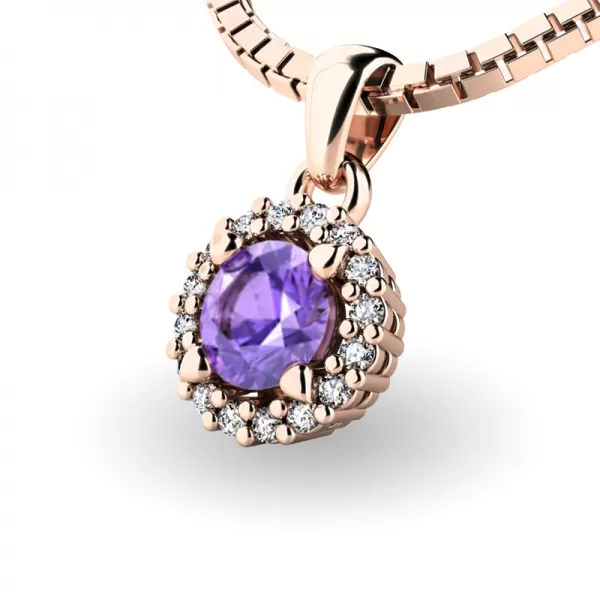 Dámsky prívesok prírodný diamant 0,50 ct G/SI s tanzanitom a tanzanitom 10927-CV-TAN