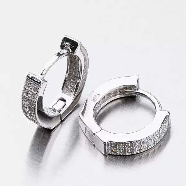 Strieborné kruhy so zirkónmi UCST-121557