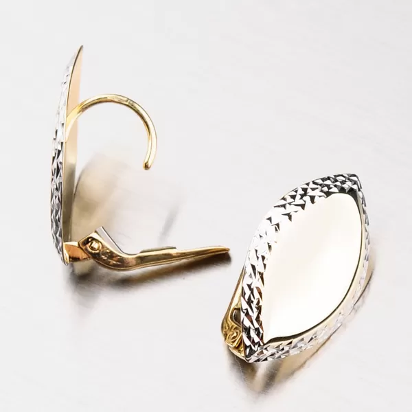 Dámske náušnice zlatý mix 585 visiace 42-31719