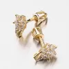 Dámske náušnice žlté zlato 585 zirkón 42-32040