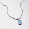 Strieborný prívesok s akvamarínom HST-13258