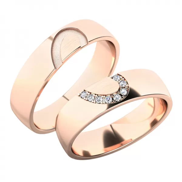 Snubné prstene z bieleho zlata SP-61082B