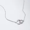 Strieborný náhrdelník so zirkónmi SST-15889