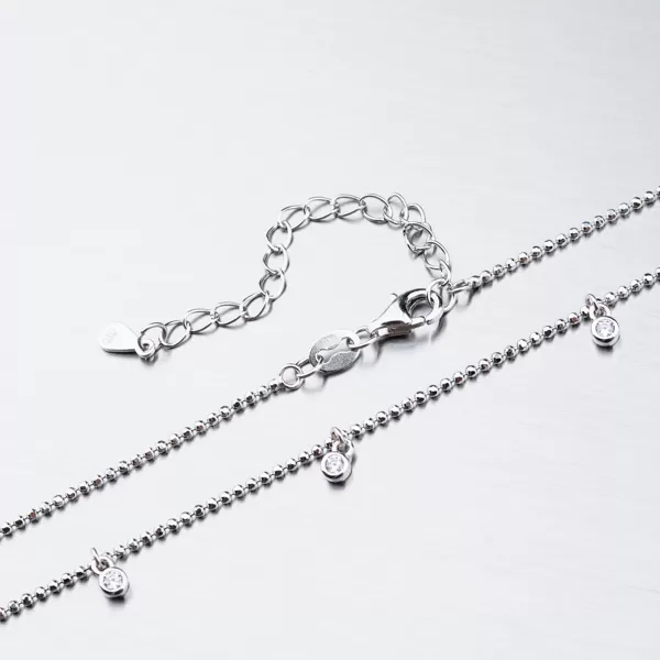 Náhrdelník so zirkónmi SST-151007