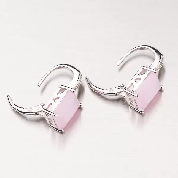 Náušnice zo syntetického ružového zlata PKL-2003