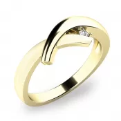 Dámsky prsteň prírodný diamant 0,026 ct G/SI žlté zlato 10853-DIA