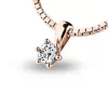 Dámsky prívesok prírodný diamant 0,155 ct G/SI briliantové ružové zlato 10887-CV-DIA