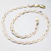 Strieborný pletený náhrdelník CHRS-02-040-3B3CRH