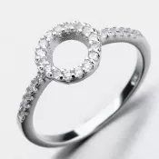 Strieborný prsteň so zirkónmi GST-11270