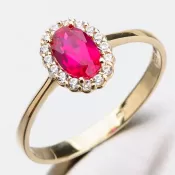 Zlatý prsteň s Ruby 11-277