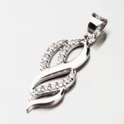 Zlatý prívesok so zirkónmi 43-21088