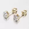 Dámske náušnice žlté zlato 585 zirkón 42-31729