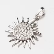 Zlatý prívesok so zirkónmi 43-21724