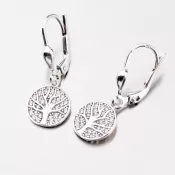 Detské náušnice biele zlato 585 zirkón 12-543