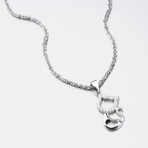 Strieborný prívesok mačka HST-13210