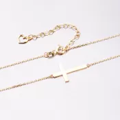 Zlatá retiazka s ležatým krížom 45-1907