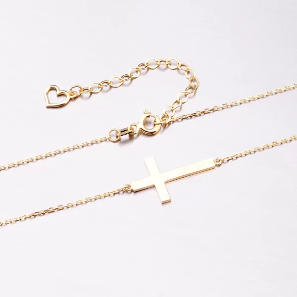 Zlatá retiazka s ležatým krížom 45-1907