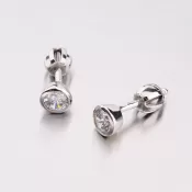 Dámske náušnice biele zlato 585 zirkón 42-32435