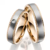 Titánové snubné prstene s briliantom SP-TI-042