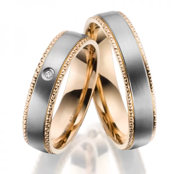 Titánové snubné prstene s briliantom SP-TI-042