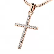 Zlatý kríž s diamantom 10946-CV-DIA