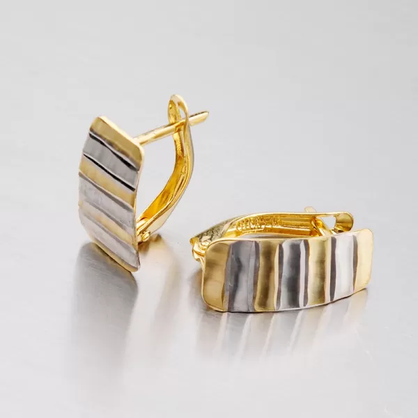 Zlaté visiace náušnice 42-31280