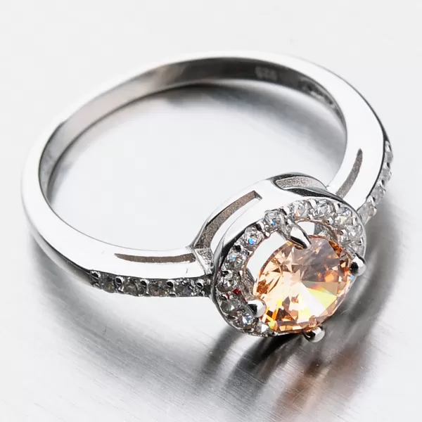 Strieborný prsteň so zirkónmi GST-11280